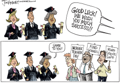 GRADS AND TEACHERS by Joe Heller