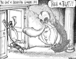 A SPECIAL TRICK OR TREAT FOR BUSH by Brian Adcock