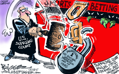 SPORTS BETTING by Milt Priggee