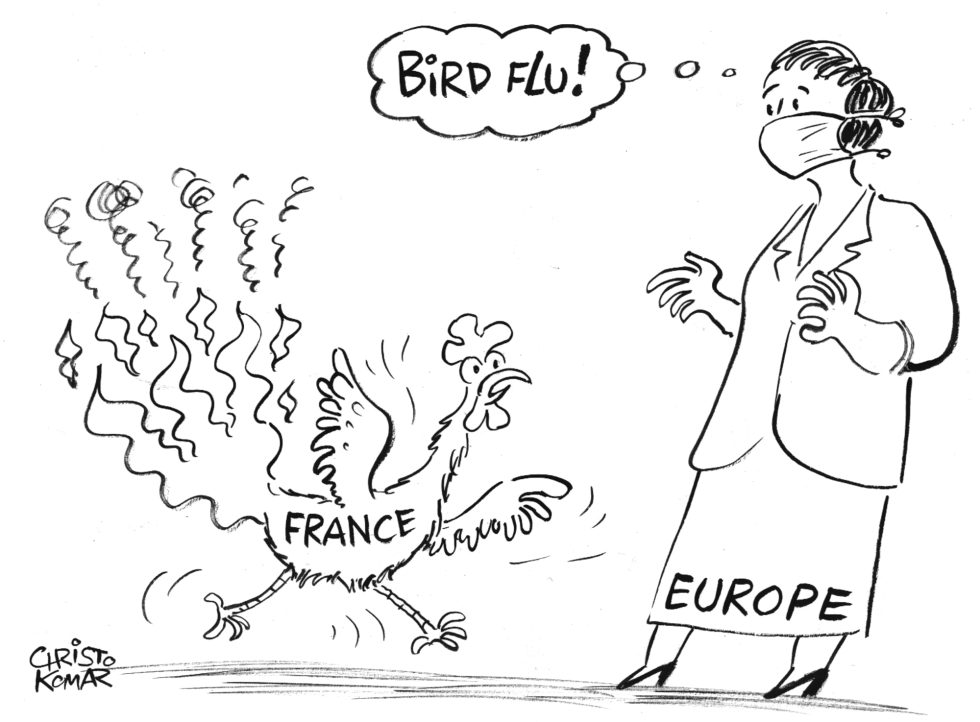 French Rooster on Fire 2 - B&W