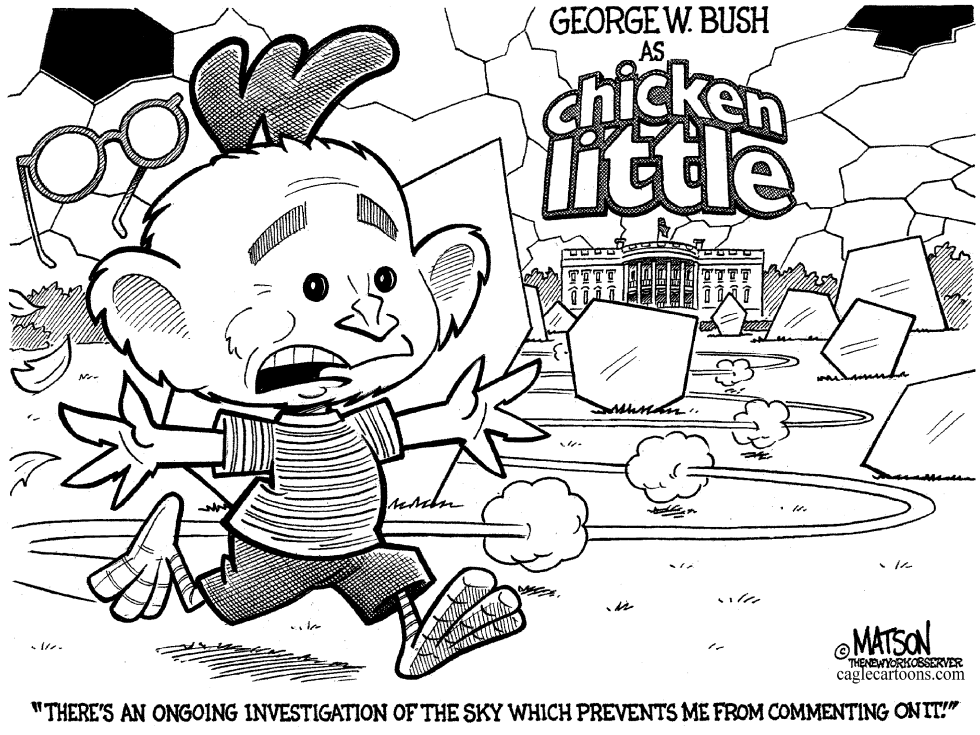  GEORGE W. BUSH AS CHICKEN LITTLE by RJ Matson