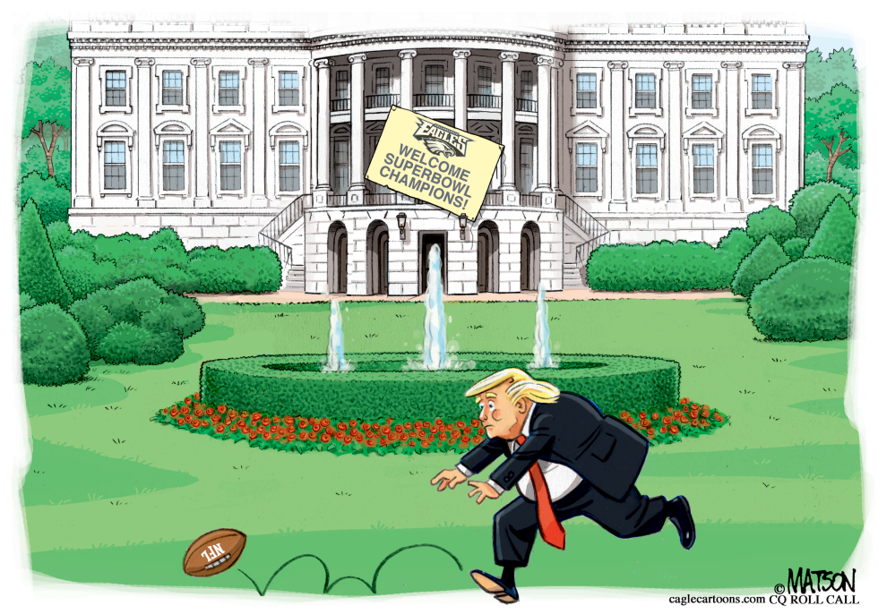 Trump Fumbles Eagles Ceremony