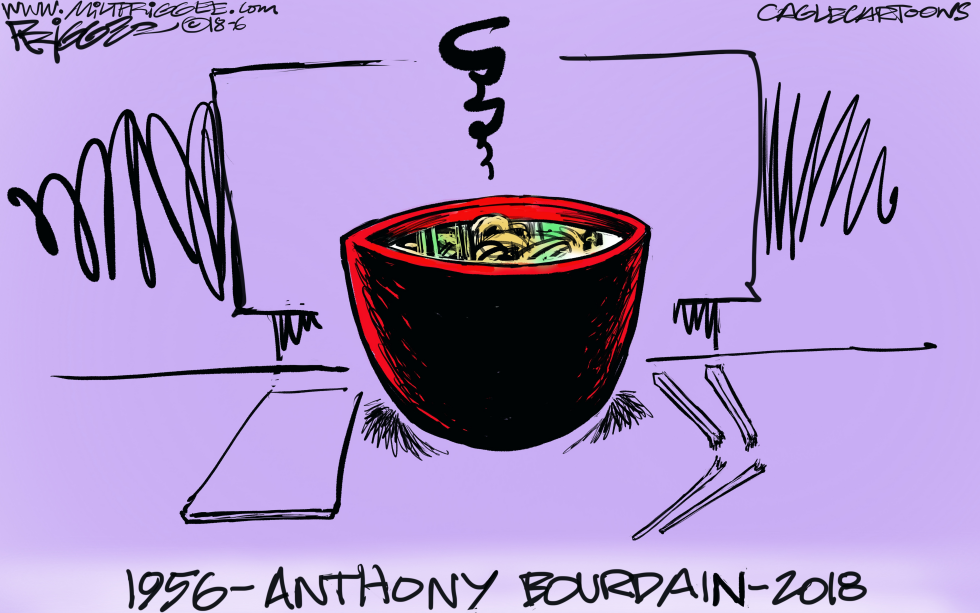  ANTHONY BOURDAIN -RIP by Milt Priggee