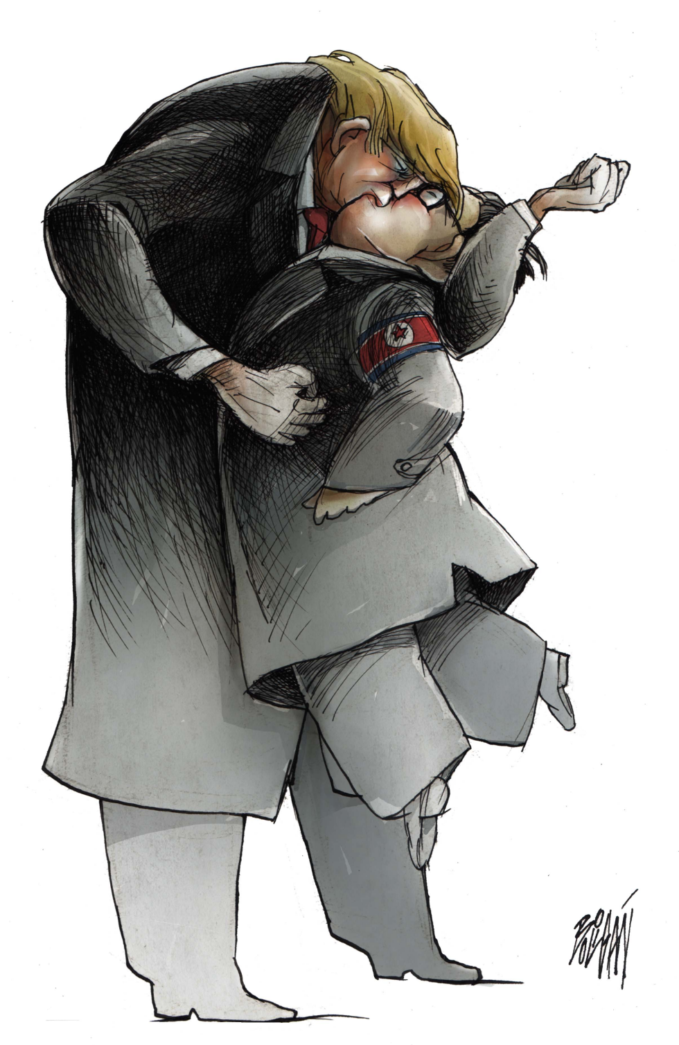 Fin de la guerra - Big Trump Kim Kiss