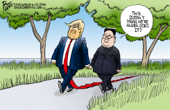 TRUMP AND KIM JONG UN MEET by Bruce Plante