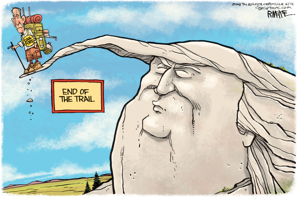  MARK SANFORD END OF THE TRAIL by Rick McKee