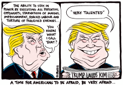 TRUMP LAUDS KIM by Ingrid Rice