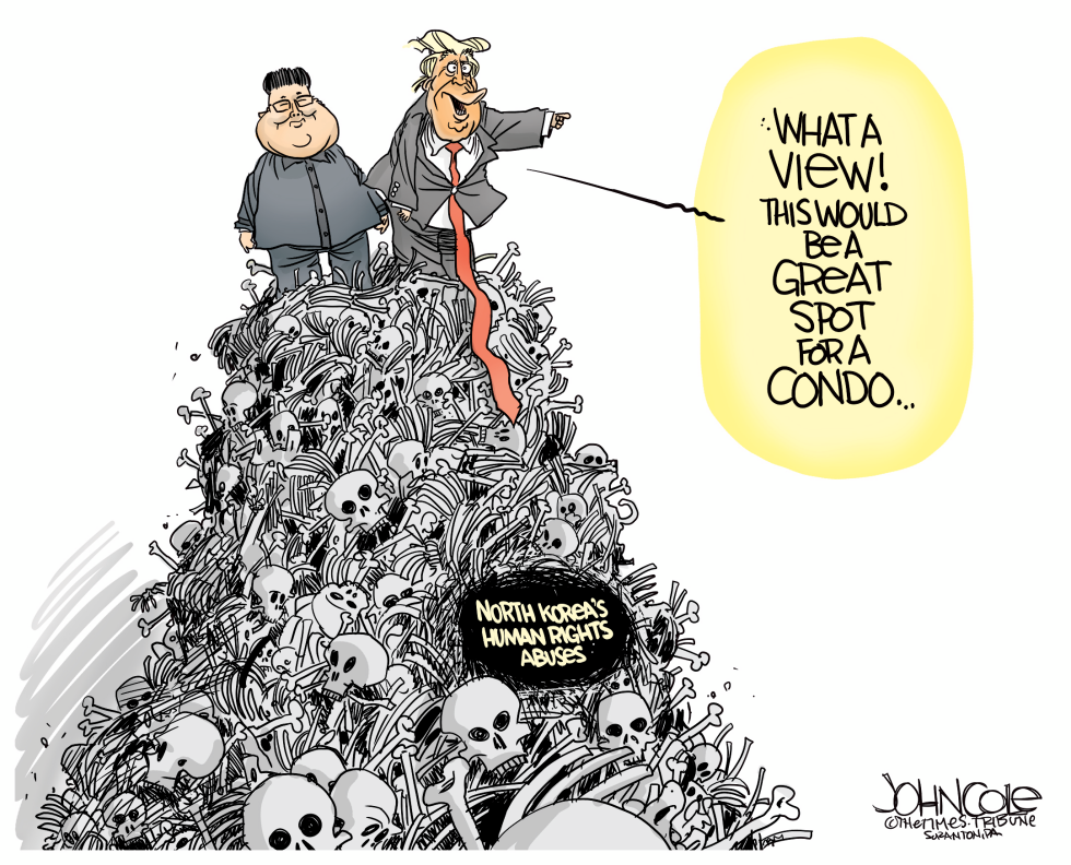  TRUMP AND KIM JONGUN by John Cole