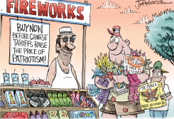 FIREWORKS TARIFFS by Joe Heller