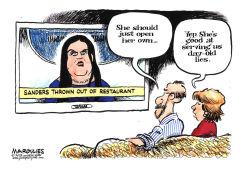 SARAH HUCKABEE SANDERS  by Jimmy Margulies