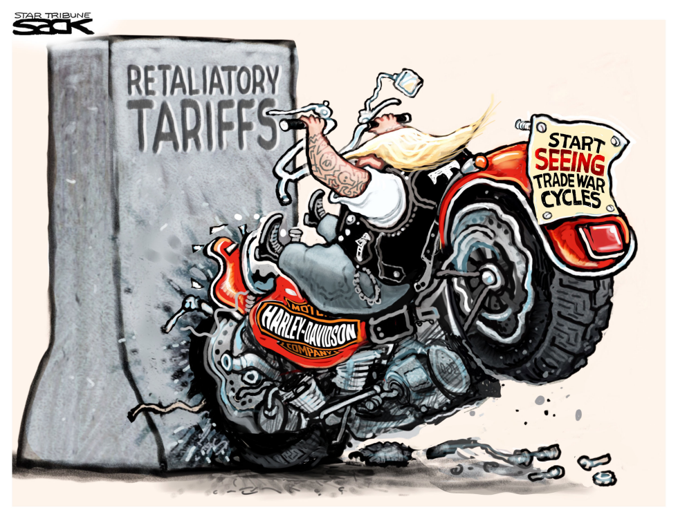  HARLEY TARIFF by Steve Sack