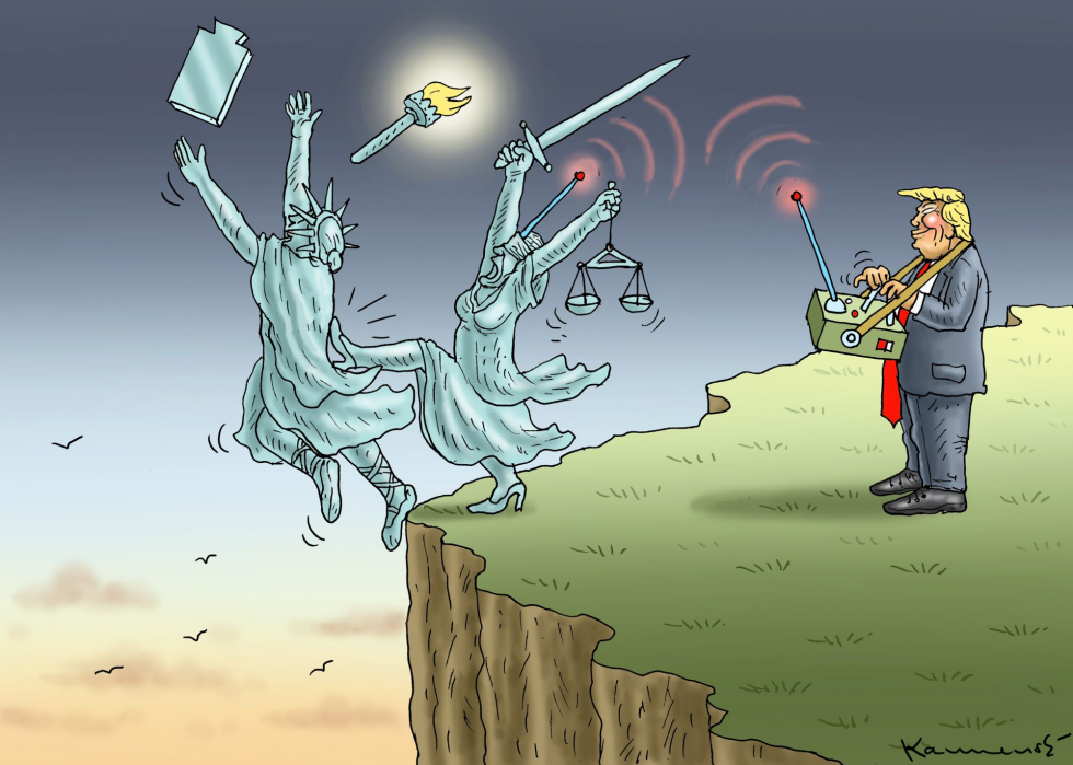 Trumps Justice Beats Lady Liberty