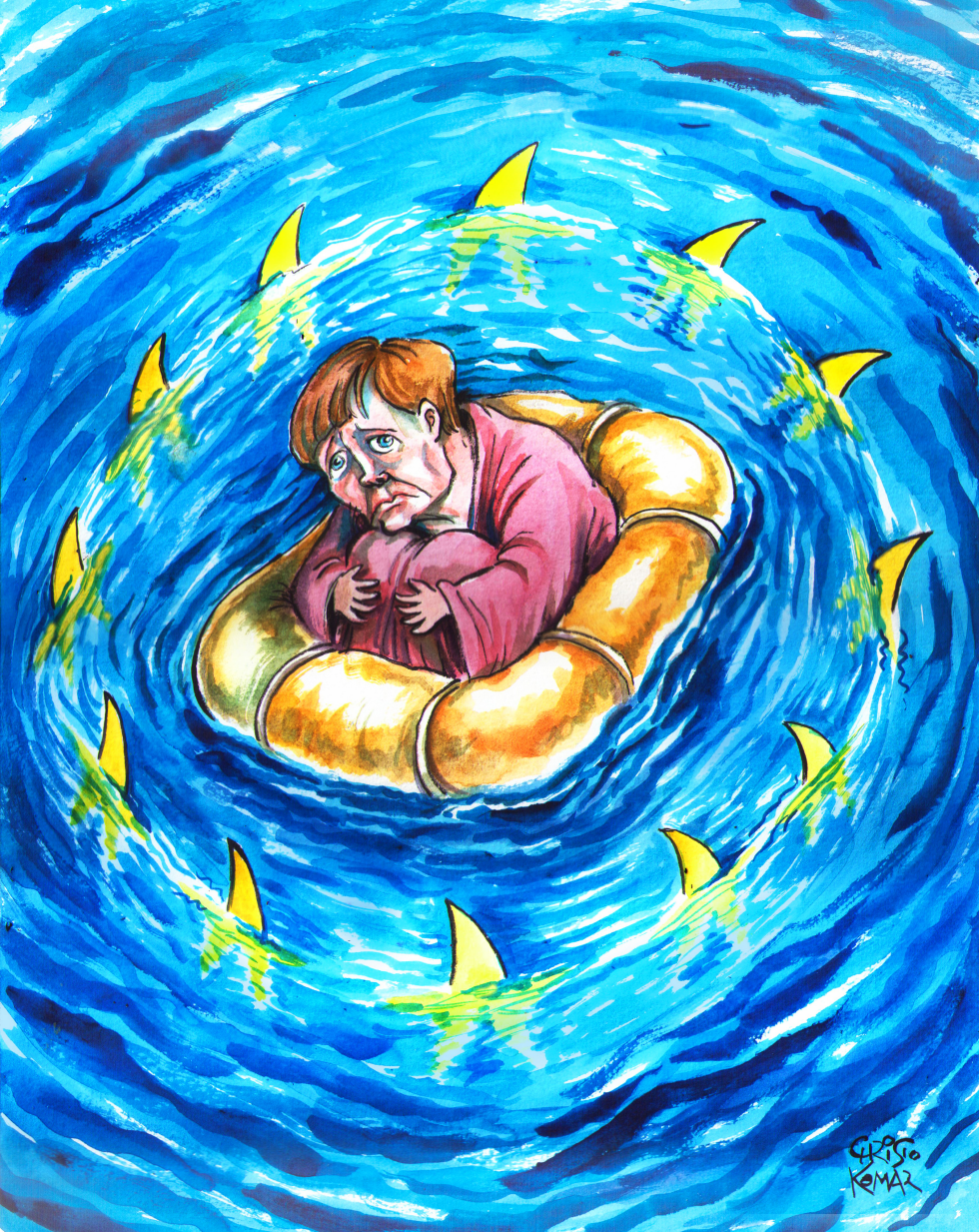Merkel and EU sharks