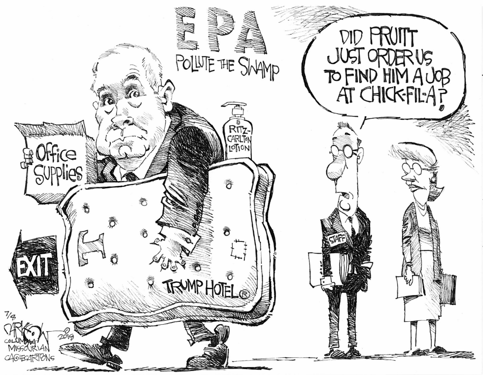  PRUITT CLEANS OUT HIS DESK by John Darkow