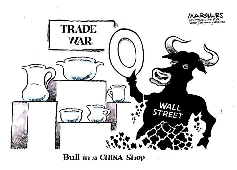 Wall Street and China Trade War color