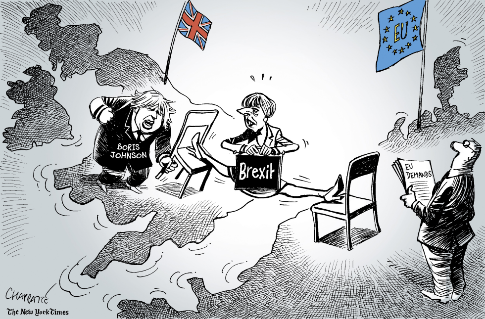  THERESA MAY ON SHAKY GROUND by Patrick Chappatte