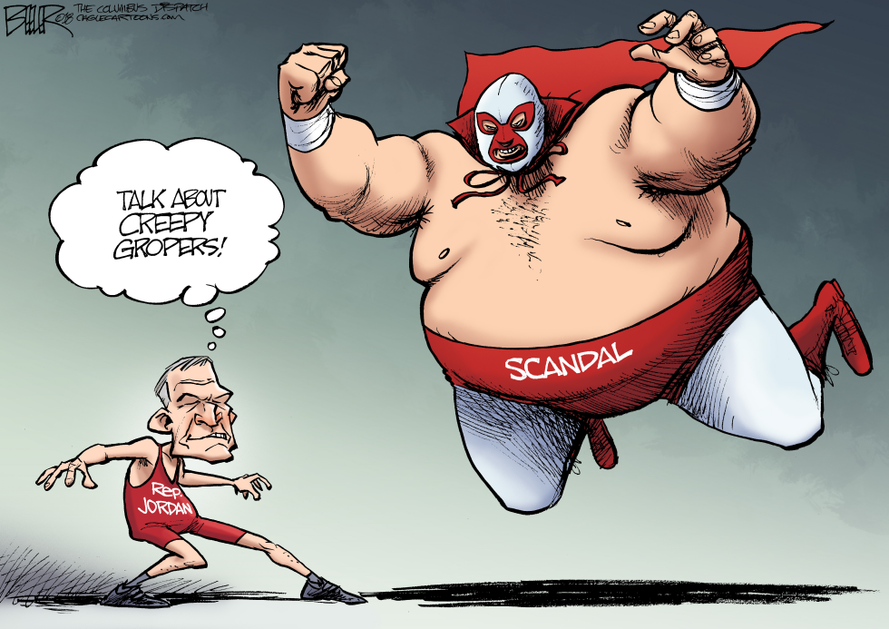  JIM JORDAN WRESTLEMANIA by Nate Beeler