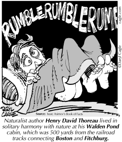 TRUE HENRY DAVID THOREAU TRAIN by Daryl Cagle