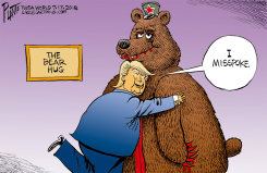 TRUMP'S BEAR HUG by Bruce Plante