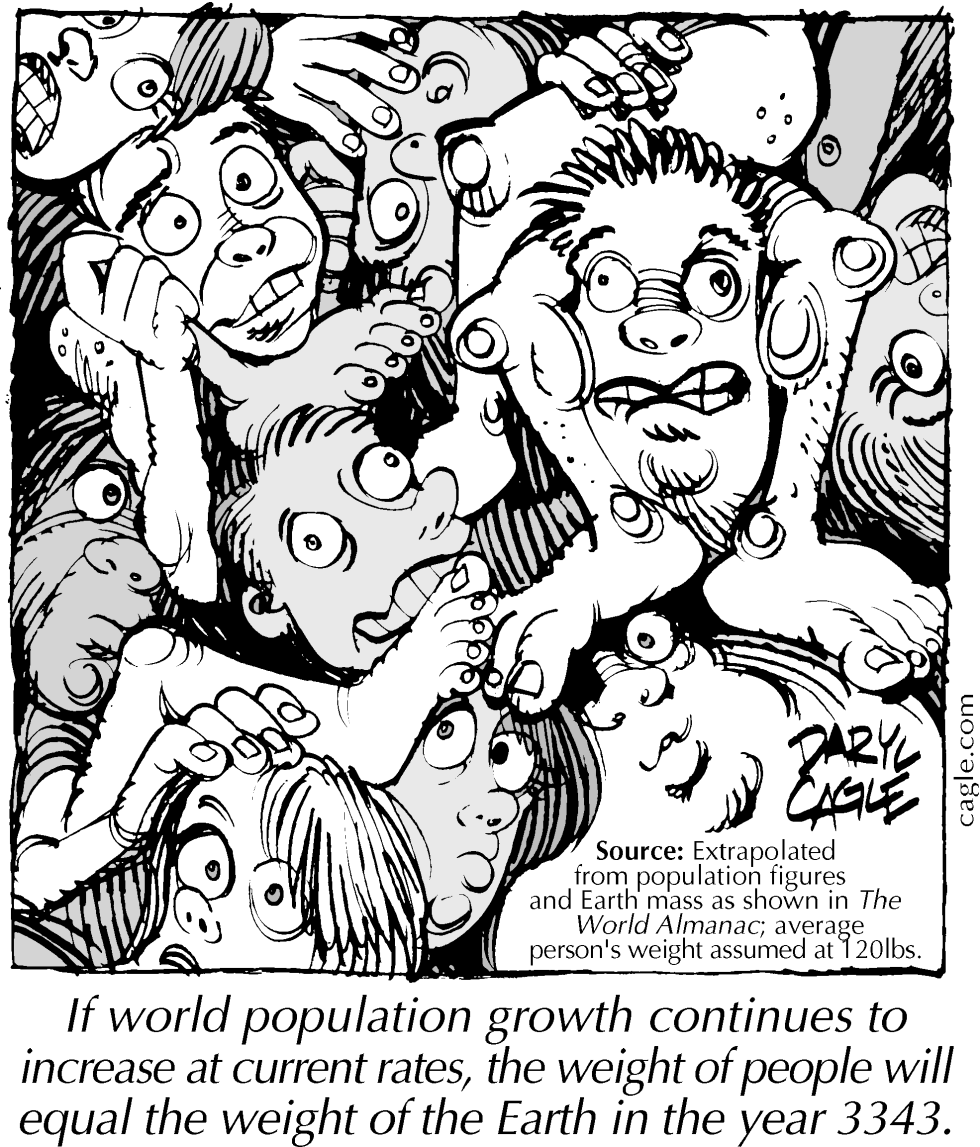  TRUE WORLD POPULATION by Daryl Cagle