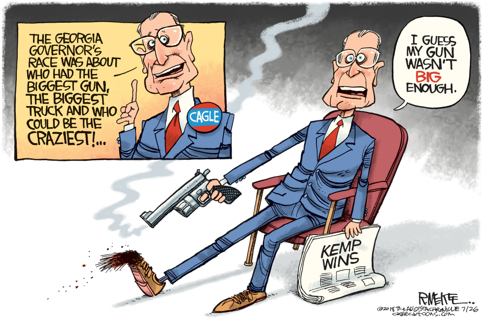Cagle Shoots Self in Foot GA LOCAL