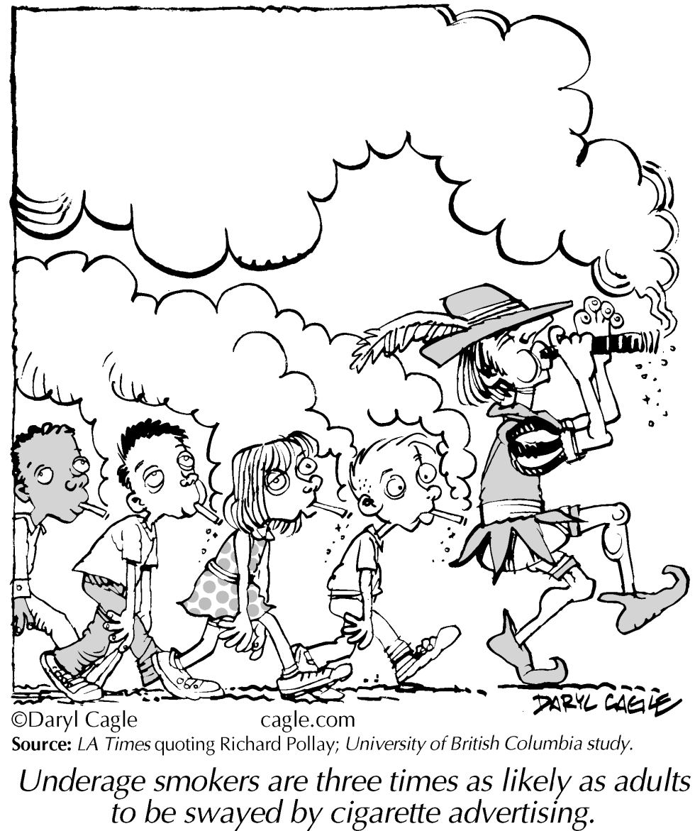  TRUE PIED PIPER CIGARETTE KIDS by Daryl Cagle