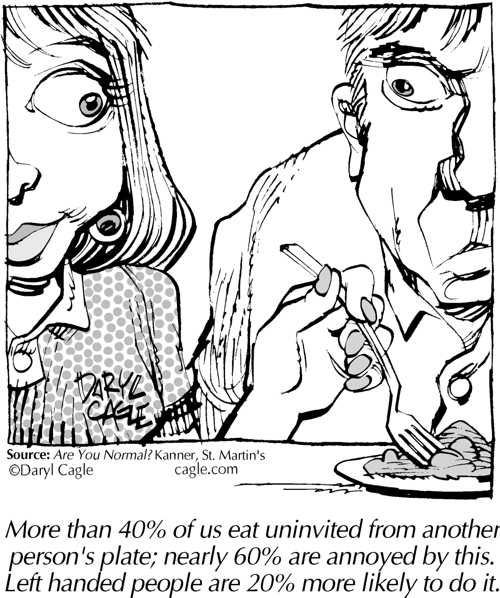  TRUE EAT OFF ANOTHER PLATE by Daryl Cagle