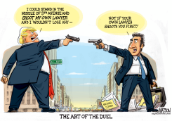 TRUMP AND COHEN DUEL ON 5TH AVENUE by R.J. Matson