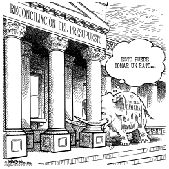 CáMARA DE REPUBLICANOS DIVIDIDA POR EL PRESUPUESTO by R.J. Matson