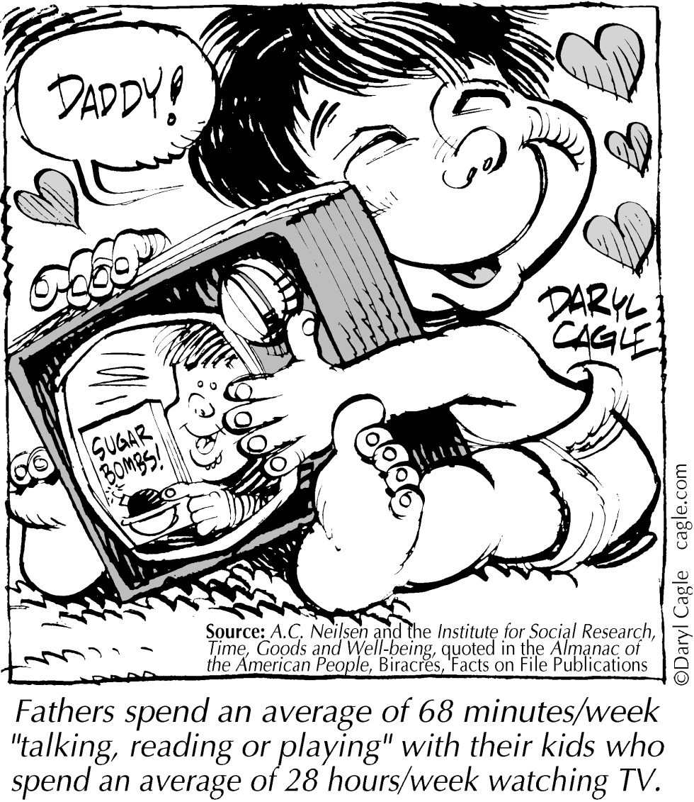  TRUE KIDS AND TOO MUCH OLD TV by Daryl Cagle