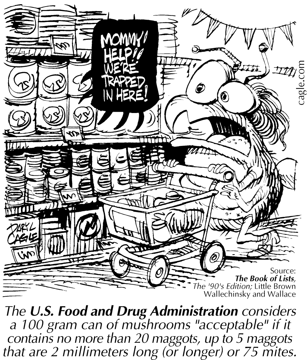  TRUE - MAGGOTS IN FOOD by Daryl Cagle