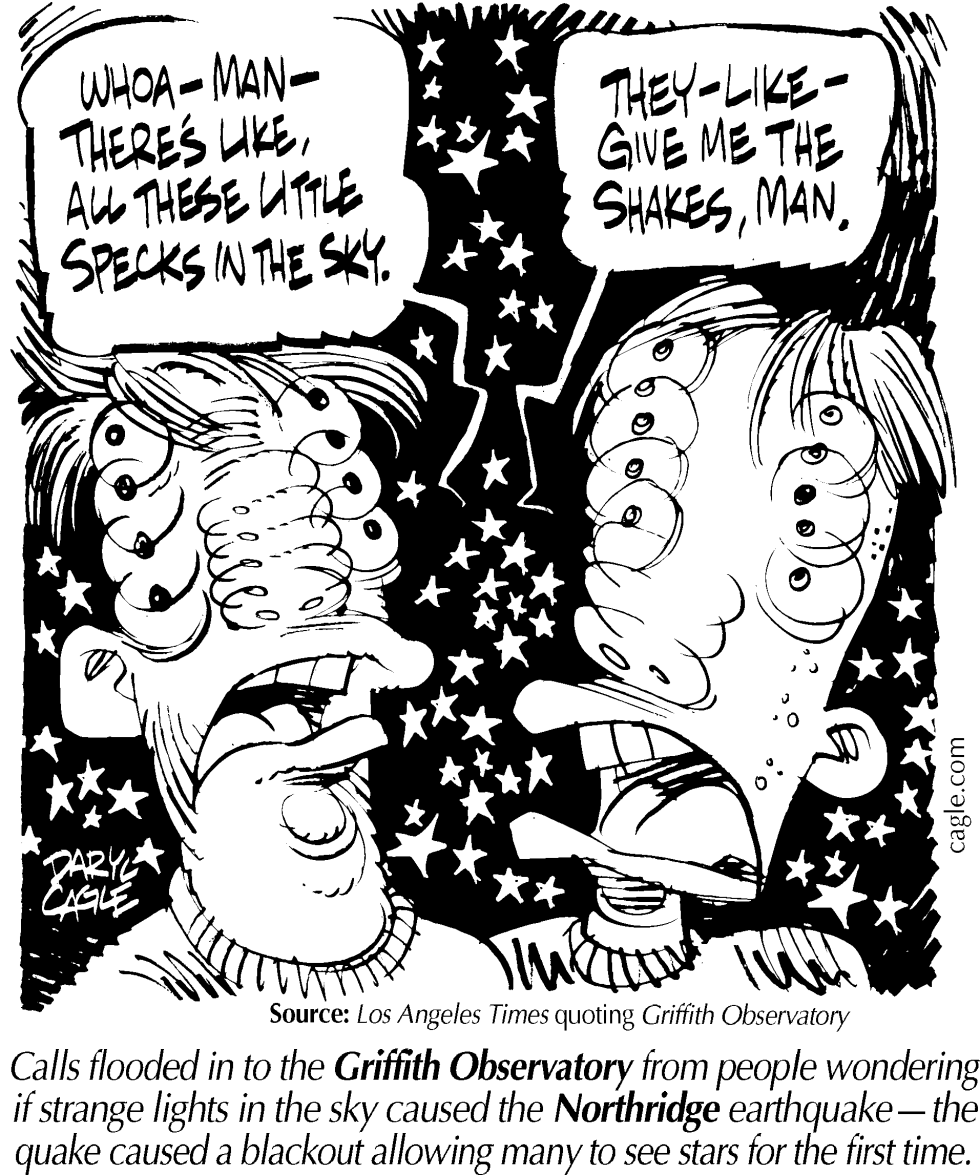  TRUE - EARTHQUAKE STARS by Daryl Cagle