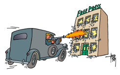 TRUMP AGAINST FREE PRESS by Arend Van Dam
