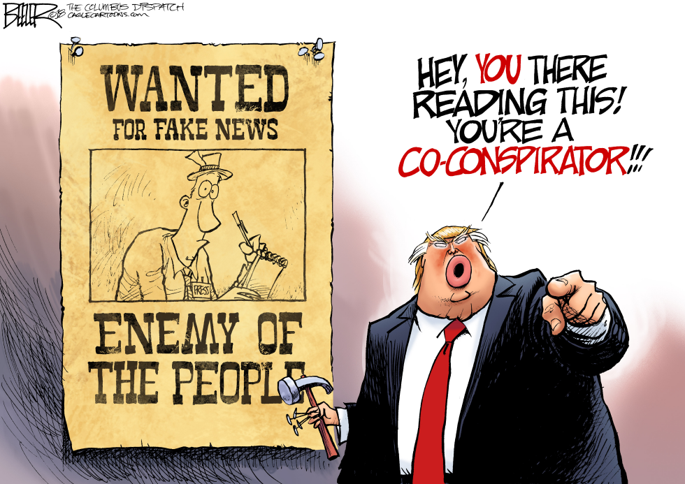 Trump Image Points Finger at Viewers Over Media Coverage