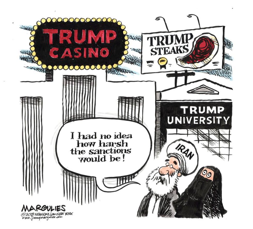 Trump sanctions on Iran color