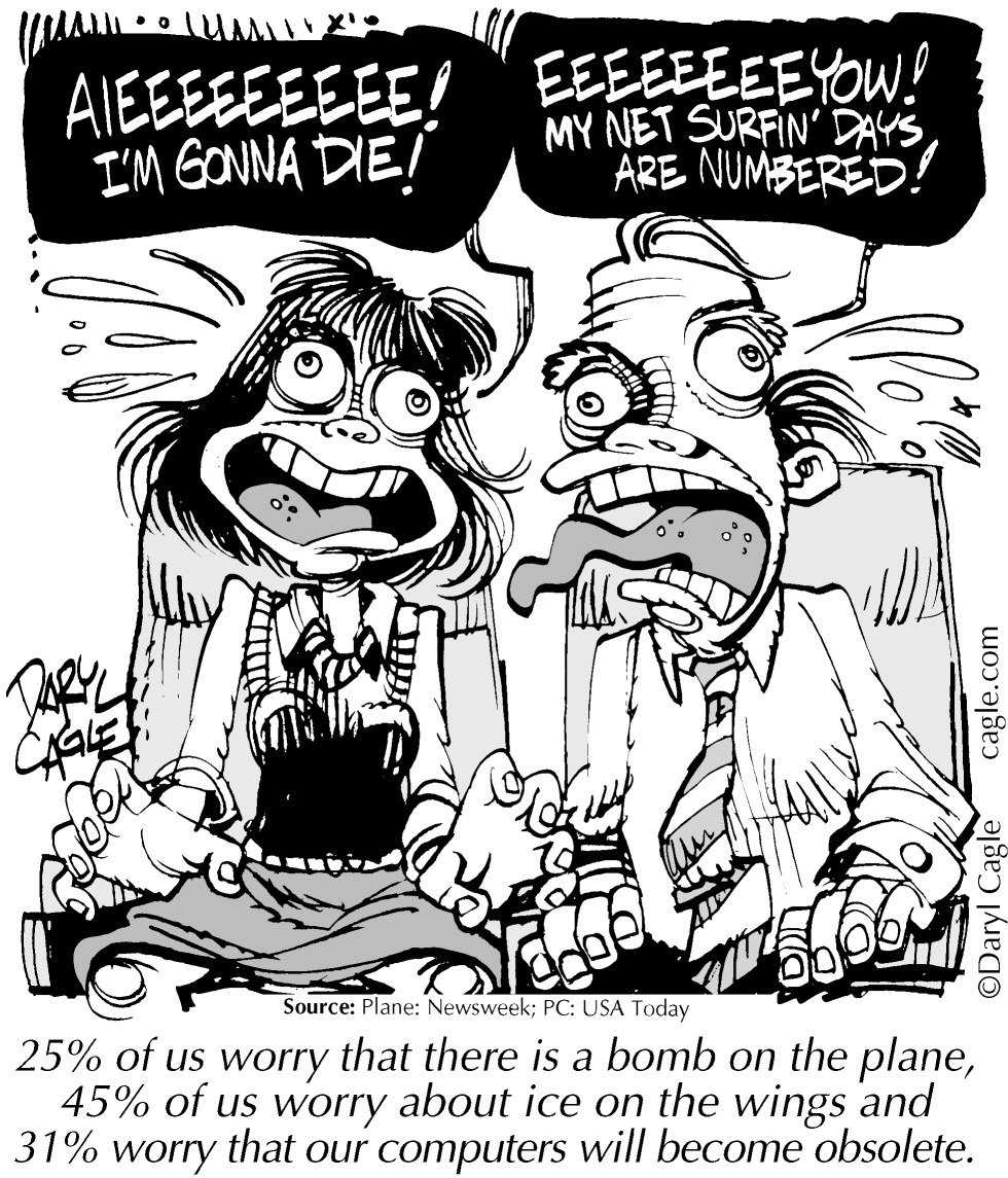  TRUE - AIRPLANE WORRIES by Daryl Cagle