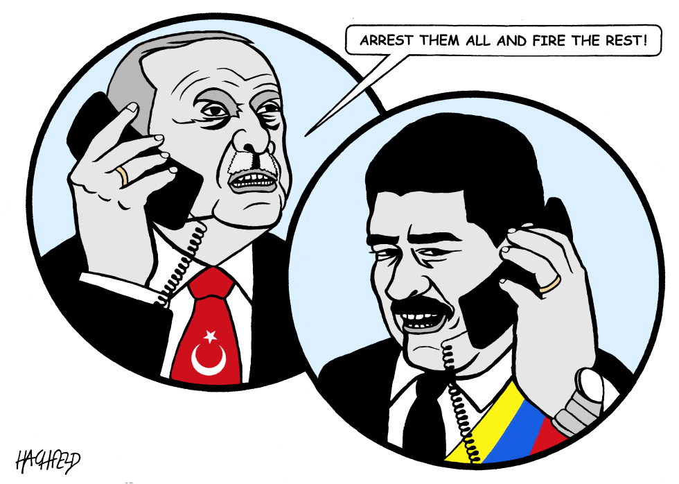  ERDOGAN AND MADURO by Rainer Hachfeld