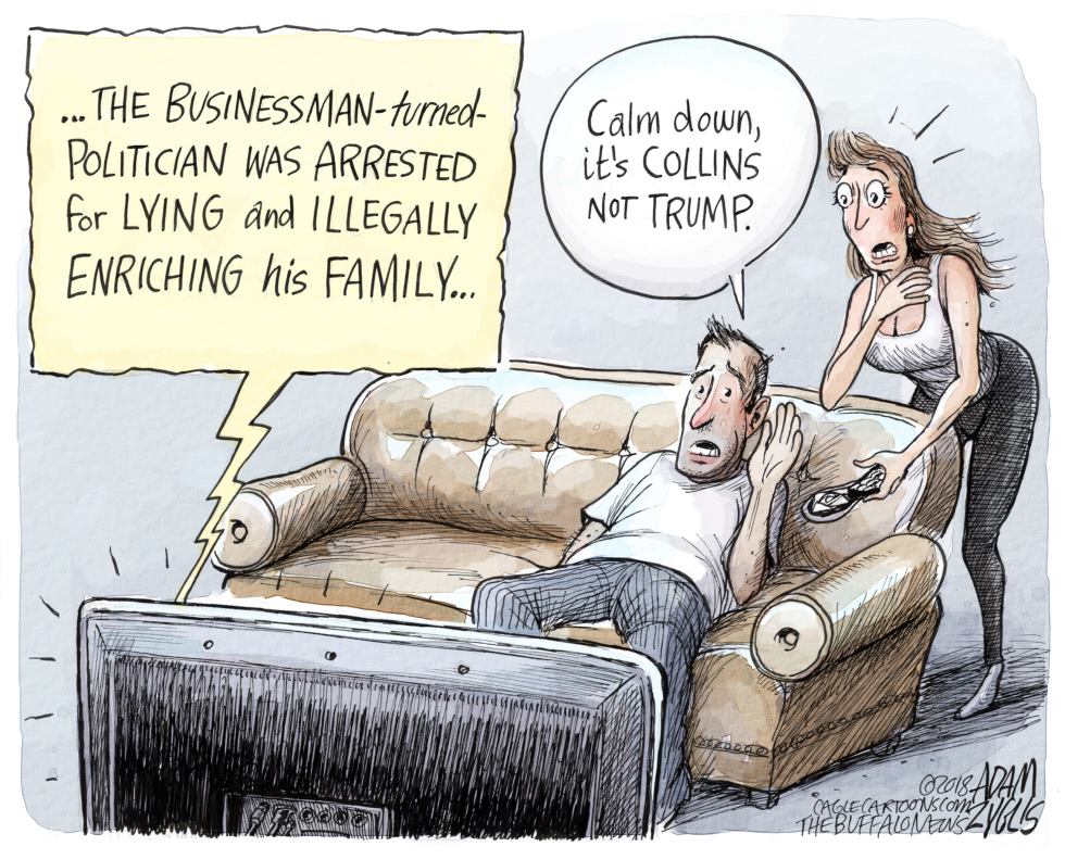  ENRICHING HIS FAMILY by Adam Zyglis