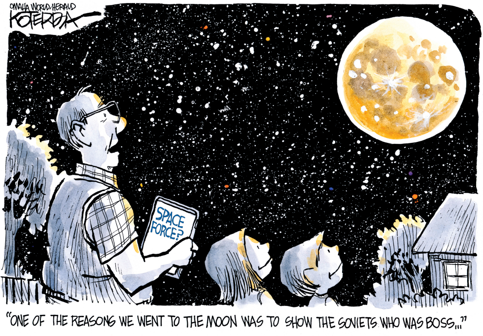  SHOOTING FOR THE MOON by Jeff Koterba