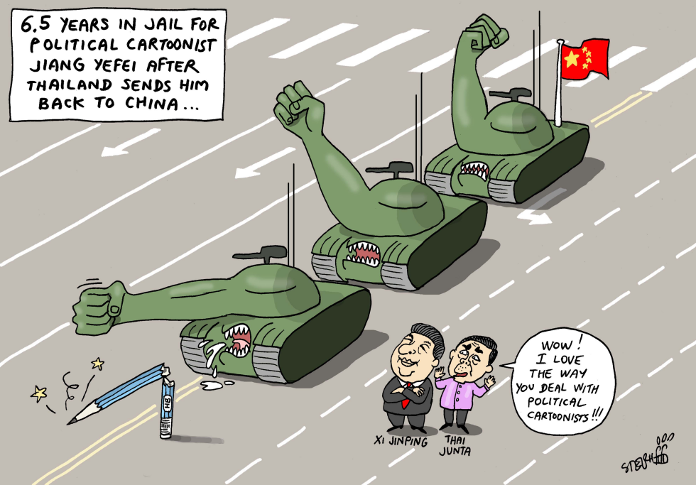 Chinese cartoonist in jail