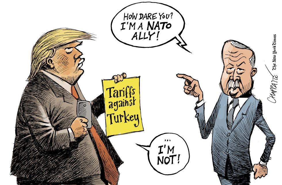  ROW BETWEEN THE US AND TURKEY by Patrick Chappatte