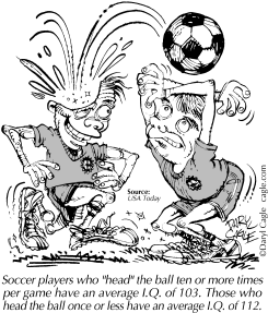 TRUE - SOCCER HEADER IQ by Daryl Cagle