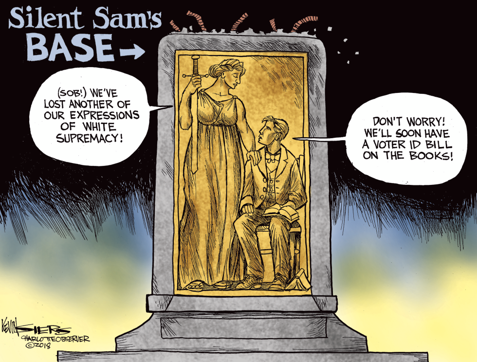  LOCAL NC SILENT SAM TOPPLED by Kevin Siers