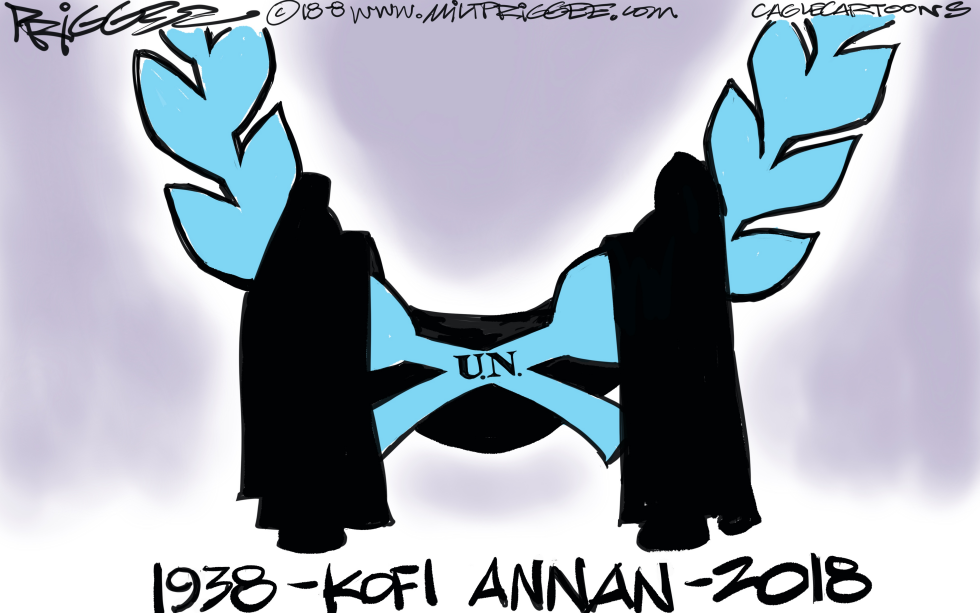  KOFI ANNAN -RIP by Milt Priggee