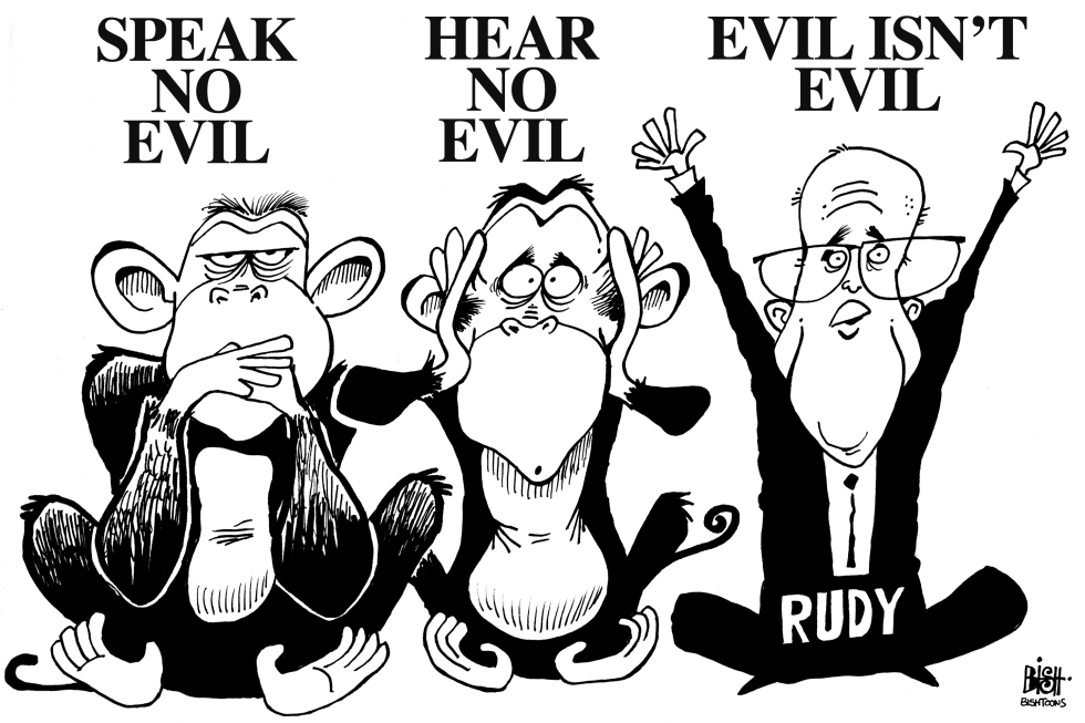 RUDY GIULIANI AND THE TRUTH, B/W