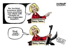 BETSY DEVOS AND GUNS FOR TEACHERS by Jimmy Margulies