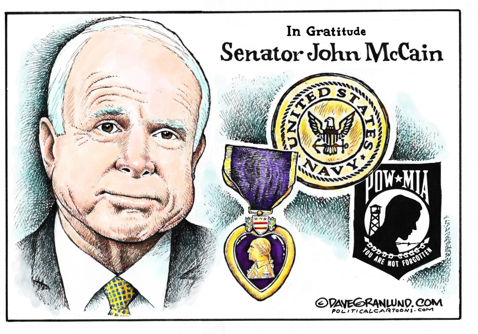  SEN JOHN MCCAIN TRIBUTE by Dave Granlund