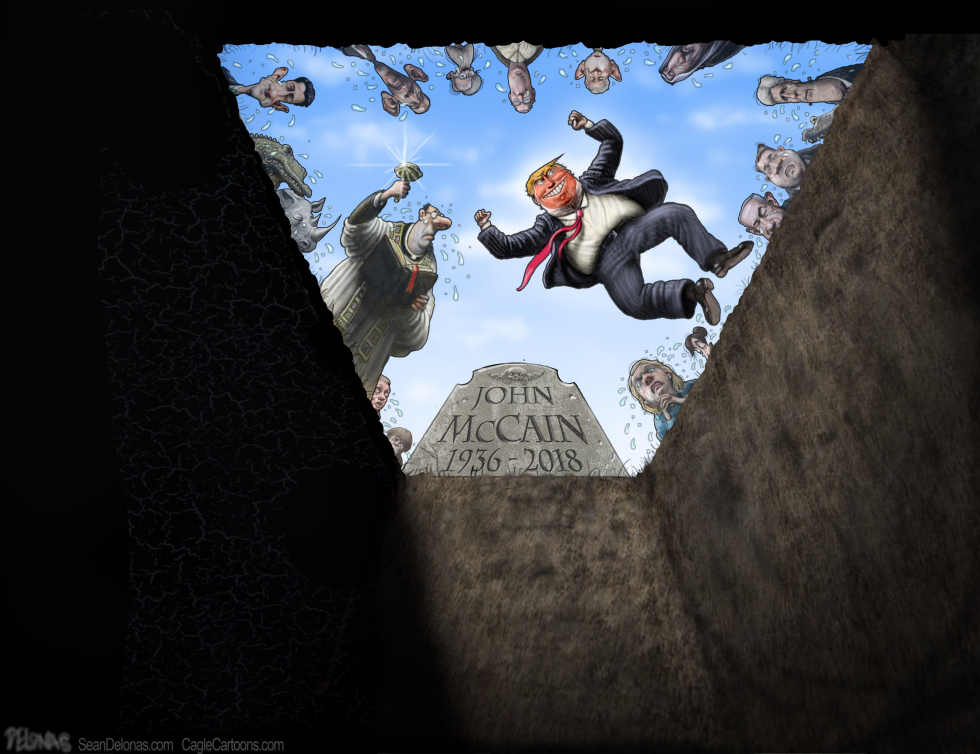 McCain Trump Death Obituary Grave