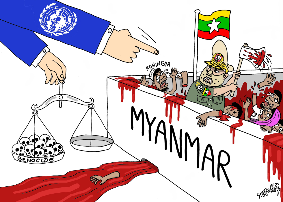  MYANMAR GENERALS ACCUSED OF GENOCIDE by Stephane Peray