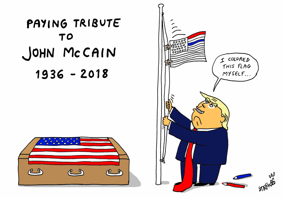 Trump paying tribute to John McCain